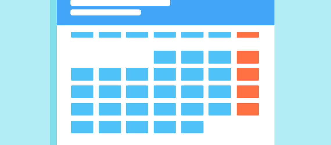 Ilustración de calendario azul